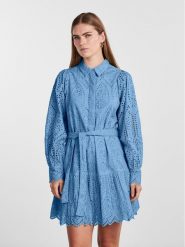 YAS Sukienka letnia Holi 26030709 Niebieski Loose Fit. Niebieskie sukienki damskie YAS, bez wzorów, z bawełny, bez ramiączek. Za 629.99 zł.
