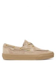 Vans Tenisówki 2-Eyelet Boat Shoe VN000XVH4MG1 Beżowy. Brązowe trampki damskie Vans, bez wzorów, ze skóry, bez zapięcia. Za 399.99 zł.