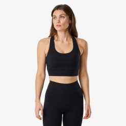 Biustonosz treningowy damski Swedemount Move Strap Bra oddychający. Czarne biustonosze sportowe damskie SWEDEMOUNT, bez wzorów, z tkaniny. W wyprzedaży za 147.00 zł.