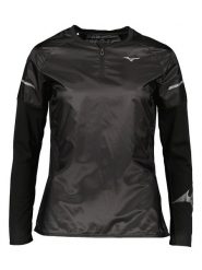 Mizuno Koszulka funkcyjna "Hineri Hybrid" w kolorze czarnym rozmiar: L. Czarne koszulki damskie Mizuno, l, bez wzorów, bez kołnierzyka, bez ramiączek. Za 83.42 zł.