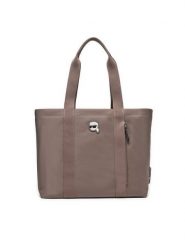 KARL LAGERFELD Torebka 235W3247 Beżowy. Brązowe shopper bag KARL LAGERFELD, bez wzorów, z materiału, bez dodatków. Za 679.99 zł.