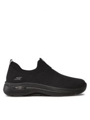 Skechers Sneakersy Go Walk Arch Fit Iconic 124409/BBK Czarny. Czarne obuwie sportowe damskie Skechers, z materiału, bez zapięcia. Za 319.99 zł.