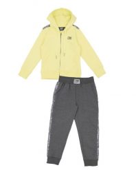 Bluza z kaptur na co dzień na siłownię. Żółte bluzy damskie LEONE 1947 APPAREL, bez wzorów, z dresówki, bez kaptura. Za 84.16 zł.