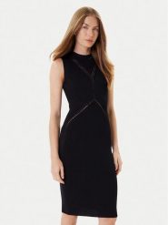Marciano Guess Sukienka dzianinowa 5YGK18 5876Z Czarny Slim Fit. Czarne sukienki damskie Marciano Guess, z aplikacjami, z dzianiny, bez ramiączek. Za 669.99 zł.