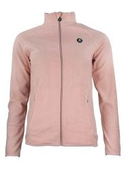 Peak Mountain Kurtka polarowa "Afonor" w kolorze jasnoróżowym rozmiar: L. Różowe kurtki damskie Peak Mountain, l, z aplikacjami, z materiału, bez kaptura. Za 118.01 zł.