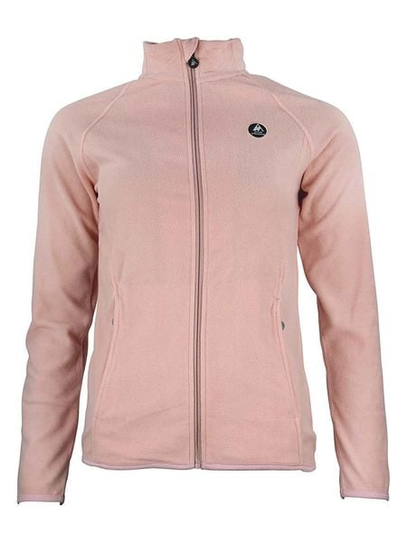 Peak Mountain Kurtka polarowa "Afonor" w kolorze jasnoróżowym rozmiar: L. Różowe kurtki damskie Peak Mountain, l, z aplikacjami, z materiału, bez kaptura. Za 122.09 zł.