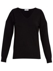 MOSS COPENHAGEN Sweter "Zaida Rachelle" w kolorze czarnym rozmiar: S/M. Czarne swetry klasyczne damskie Moss Copenhagen, m, z wiskozy, bez kołnierzyka. Za 83.42 zł.