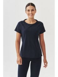 TATUUM Koszulka w kolorze granatowym rozmiar: XS. Niebieskie bluzki damskie TATUUM, xs, bez wzorów, bez kołnierzyka, bez ramiączek. Za 77.95 zł.