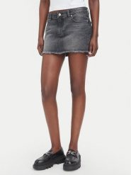 Juicy Couture Spódnica jeansowa JCDGS126958 Szary Regular Fit. Szare spódnice damskie Juicy Couture, bez wzorów, z bawełny. Za 349.99 zł.
