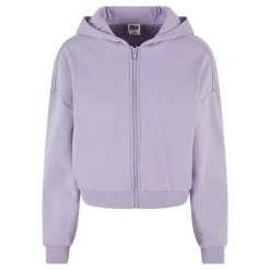 Damska rozpinana bluza z kapturem Urban Classics Cozy. Fioletowe bluzy damskie Urban Classics, bez wzorów, z bawełny, z kapturem. Za 244.50 zł.