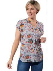 WITT WEIDEN Bluzka w kolorze biało-granatowym rozmiar: 38. Białe bluzki damskie WITT WEIDEN, bez wzorów, z wiskozy, bez kołnierzyka, bez ramiączek. Za 60.99 zł.