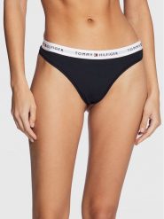 Tommy Hilfiger Stringi UW0UW03835 Granatowy. Niebieskie stringi Tommy Hilfiger, bez wzorów, z bawełny. Za 59.99 zł.