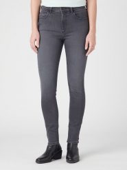 Wrangler Dżinsy "Ashes" - Skinny fit - w kolorze szarym rozmiar: W34/L32. Szare jeansy damskie Wrangler, z podwyższonym stanem. Za 261.45 zł.