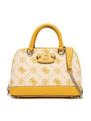 Guess Torebka Neda HWCP96 54050 Beżowy. Brązowe torebki klasyczne damskie Guess, z materiału, bez dodatków. Za 349.99 zł.