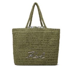 Torebka KARL LAGERFELD. Zielone torebki klasyczne damskie KARL LAGERFELD, bez dodatków. Za 849.99 zł.