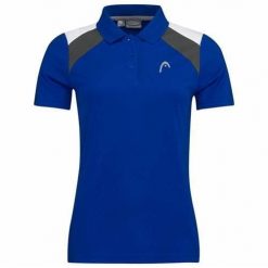 Koszulka polo damska CLUB 22 Tech. Niebieskie koszulki damskie Head, m, bez wzorów, z poliesteru, bez kołnierzyka, bez ramiączek. Za 239.00 zł.