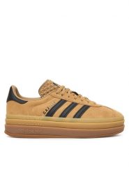Adidas Sneakersy Gazelle Bold JQ3582 Beżowy. Brązowe obuwie sportowe damskie Adidas, ze skóry, bez zapięcia. Za 419.99 zł.