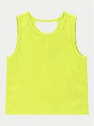 Coccodrillo Top WC4143304HGJ Zielony Slim Fit. Zielone koszulki i t-shirty dziewczęce COCCODRILLO, bez wzorów, z bawełny, bez kołnierzyka, bez ramiączek. Za 49.99 zł.