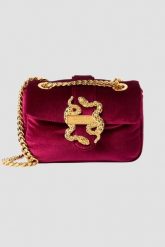 JUST CAVALLI Malinowa kopertówka Iconic Iconic Snakes Puffy - Style 3. Czerwone torebki wieczorowe damskie Just Cavalli, bez wzorów, bez dodatków. W wyprzedaży za 622.99 zł.