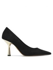 Nine West Szpilki WFA2663-1 Czarny. Czarne szpilki damskie Nine West, bez wzorów, z materiału, bez obcasa, na szpilce, bez zapięcia. Za 184.99 zł.