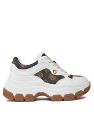 Guess Sneakersy Brecky3 FLPBR3 FAL12 Biały. Białe obuwie sportowe damskie Guess, ze skóry, bez zapięcia. Za 579.99 zł.