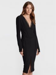 Babylon Sukienka koktajlowa R_E00788 Czarny Slim Fit. Czarne sukienki damskie Babylon, bez wzorów, z syntetyku, wizytowe, bez ramiączek. Za 759.99 zł.