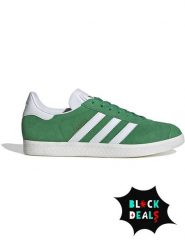 Adidas Skórzane sneakersy "Gazelle" w kolorze zielono-białym rozmiar: 42 2/3. Białe obuwie sportowe damskie Adidas, z materiału, bez zapięcia. Za 289.88 zł.