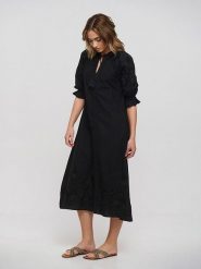 BLE Sukienka w kolorze czarnym rozmiar: onesize. Czarne sukienki damskie BLE, z aplikacjami, z bawełny, bez ramiączek. Za 209.95 zł.