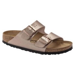Damskie Zamszowe Sandały Arizona Z Metalicznymi Detalami. Czarne sandały damskie Birkenstock, bez wzorów, z zamszu, bez obcasa, bez zapięcia. Za 657.99 zł.