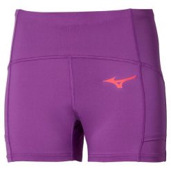 Szorty damskie Mizuno Flex. Czerwone spodenki sportowe damskie Mizuno, s, bez wzorów, z tkaniny, na fitness i siłownię. Za 158.00 zł.