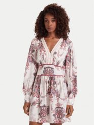 Guess Sukienka codzienna W6YK24 W2936 Beżowy Regular Fit. Brązowe sukienki damskie Guess, z aplikacjami, z wiskozy, bez ramiączek. Za 694.99 zł.