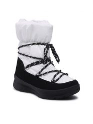 Jenny Fairy Śniegowce NS10121 Biały. Białe śniegowce damskie Jenny Fairy, z materiału. Za 99.99 zł.