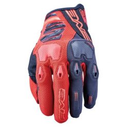 Rękawiczki ENDURO 2 - CZARNO-CZERWONE - XS/7. Czarne rękawiczki damskie FIVE GLOVES, bez wzorów. Za 221.00 zł.