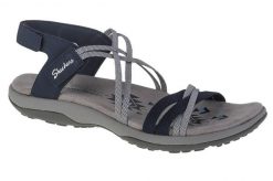 Buty do chodzenia damskie Skechers Reggae Slim Takes Two. Niebieskie obuwie trekkingowe damskie Skechers, z materiału, bez zapięcia. Za 219.99 zł.