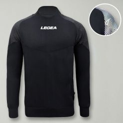 Kobieta Bieganie Kurtka Lekka z Kapturem Czarny-Czarny. Czarne kurtki damskie LEGEA, xs, bez wzorów, z materiału, z kapturem. Za 128.00 zł.