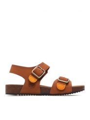Timberland Sandały Castle Island 2 Strap TB0A427QF13 Brązowy. Brązowe sandały dziewczęce Timberland, z materiału, bez obcasa, bez zapięcia. Za 239.99 zł.