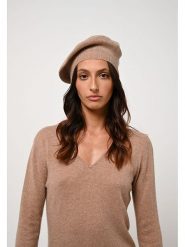 AUTHENTIC CASHMERE Kaszmirowa czapka "Liwi" w kolorze beżowym rozmiar: onesize. Brązowe czapki damskie AUTHENTIC CASHMERE, bez wzorów, z kaszmiru. Za 209.82 zł.