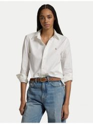 Polo Ralph Lauren Koszula 211941520002 Biały Slim Fit. Białe koszule damskie Polo Ralph Lauren, bez wzorów, z bawełny, bez kołnierzyka, bez ramiączek. Za 579.99 zł.