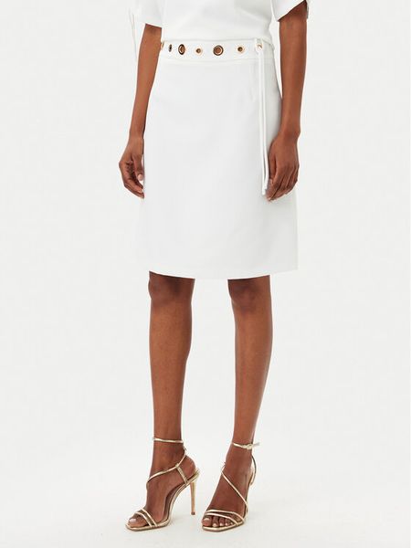 Artigli Spódnica mini ACGO000744 Biały Regular Fit. Białe spódnice damskie Artigli, bez wzorów, z syntetyku, mini. Za 179.99 zł.