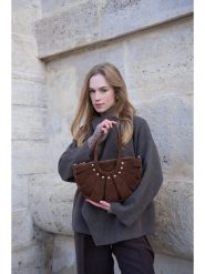 Maison héritage PARIS Skórzana torebka "Sparti" w kolorze brązowym - 34,5 x 21 x 8 cm rozmiar: onesize. Brązowe torebki klasyczne damskie maison héritage PARIS, z materiału, przez ramię, bez dodatków. Za 369.99 zł.