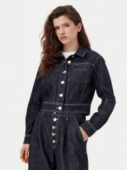 KARL LAGERFELD Kurtka jeansowa A1W14048 Granatowy Regular Fit. Niebieskie kurtki damskie KARL LAGERFELD, xs, bez wzorów, z bawełny, bez kaptura. Za 779.99 zł.