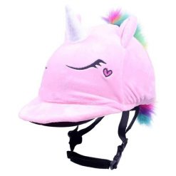 Czapka do kasku jeździeckiego QHP Unicorn. Czerwone czapki damskie QHP, bez wzorów, z polaru. Za 146.50 zł.