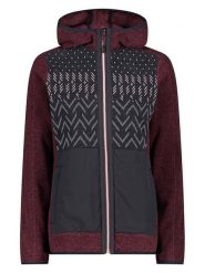 CMP Kurtka polarowa w kolorze bordowo-czarnym rozmiar: 46. Czarne kurtki damskie CMP, s, bez wzorów, z materiału, bez kaptura. Za 144.58 zł.