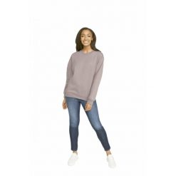 Bluza z okrągłym dekoltem Gildan Midweight Softstyle. Brązowe bluzy damskie GILDAN, xl, bez wzorów, z bawełny, bez kaptura. Za 125.00 zł.