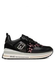 Liu Jo Sneakersy Maxi Wonder 01 BF5009 PX682 Czarny. Czarne obuwie sportowe damskie Liu Jo, ze skóry, bez zapięcia. Za 559.99 zł.