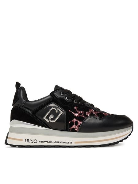 Liu Jo Sneakersy Maxi Wonder 01 BF5009 PX682 Czarny. Czarne obuwie sportowe damskie Liu Jo, ze skóry, bez zapięcia. Za 519.99 zł.