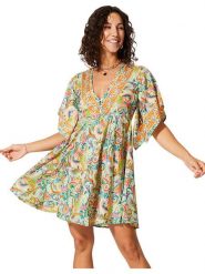 Aller Simplement Sukienka w kolorze zielonym ze wzorem rozmiar: 38/40. Zielone sukienki damskie Aller Simplement, bez wzorów, bez ramiączek. Za 56.99 zł.