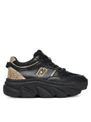 Liu Jo Sneakersy Steffy 01 BF5061 PX783 Czarny. Czarne obuwie sportowe damskie Liu Jo, ze skóry, bez zapięcia. Za 529.99 zł.