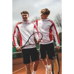 Wielokolorowa kurtka treningowa Erima Celebrate 125 z kapturem. Białe kurtki damskie Erima, bez wzorów, z kapturem. Za 342.99 zł.