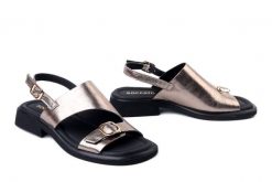 BOCCATO G058 1019 bakir, sandały damskie. Żółte sandały damskie Boccato, bez wzorów, z gumy, bez obcasa, na obcasie, bez zapięcia. Za 267.67 zł.